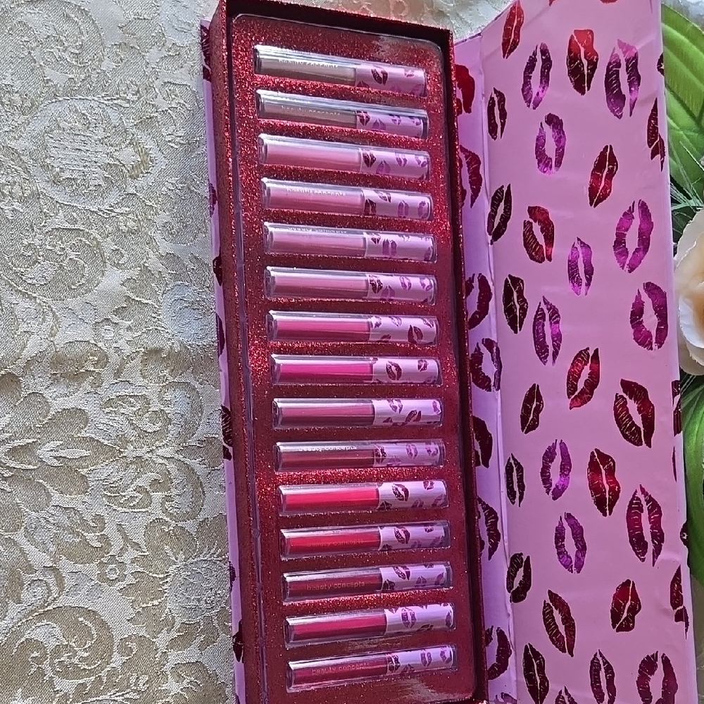 Pink Lip Balm & Gloss with Playful Lip Print